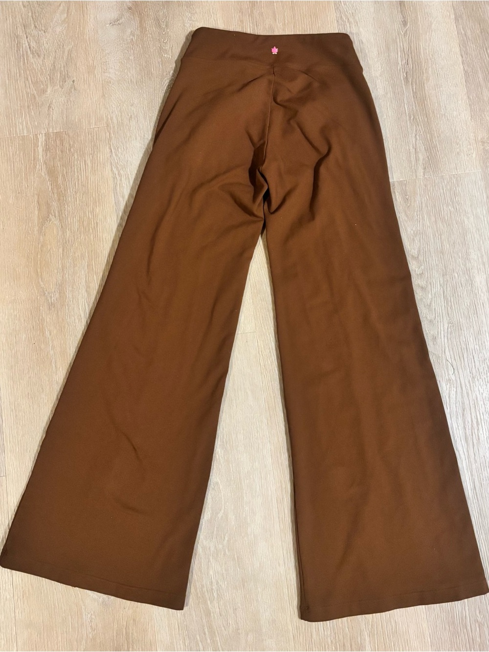 High-Rise Wide-Leg Pants in Deep Brown
